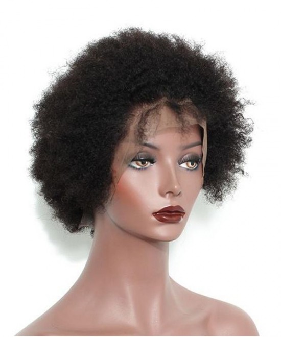 Dolago Mongolian Afro Kink Curly Full Lace Human Hair Wigs For Black Women 130 4b 4c Kink Curly 