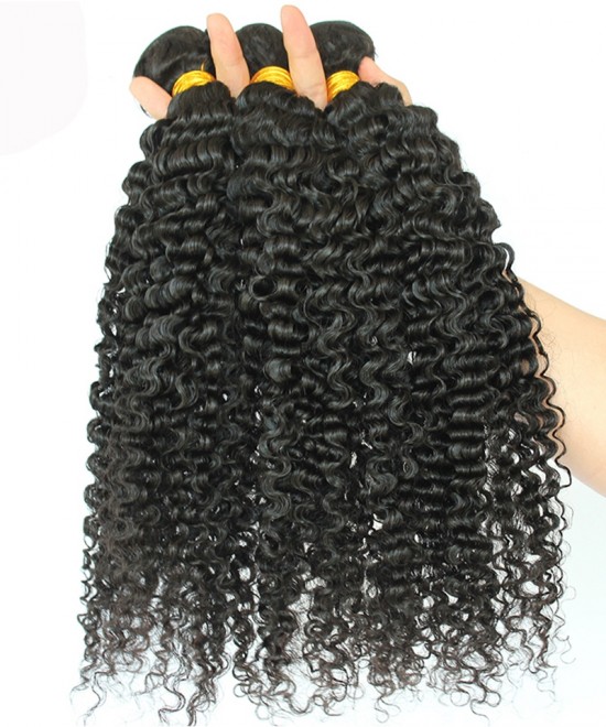 Brazilian Virgin Hair Weave Bundles 3b 3c Kinky Curly Wave 100 Human Hair Natural Color Cheap 