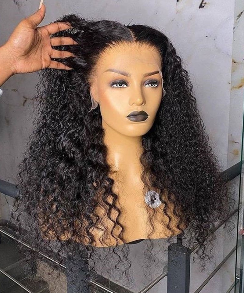 Deep curly real Hd Swiss lace wig best cheap price with best quality