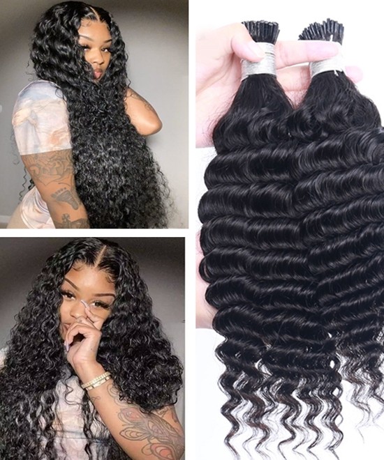 Uitgang Opwekking Symmetrie Dolago Deep Wave Itip Extensions For Black Hair High Quality Brazilian I  Tip Human Hair Extensions For Women 100 Pieces/set Itip Extension With  Silicone Rings For Sales Wholesale Price Online