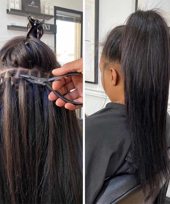 Hair Sessions, Inc.  Micro Link Braidless Glueless Extensions Weaves