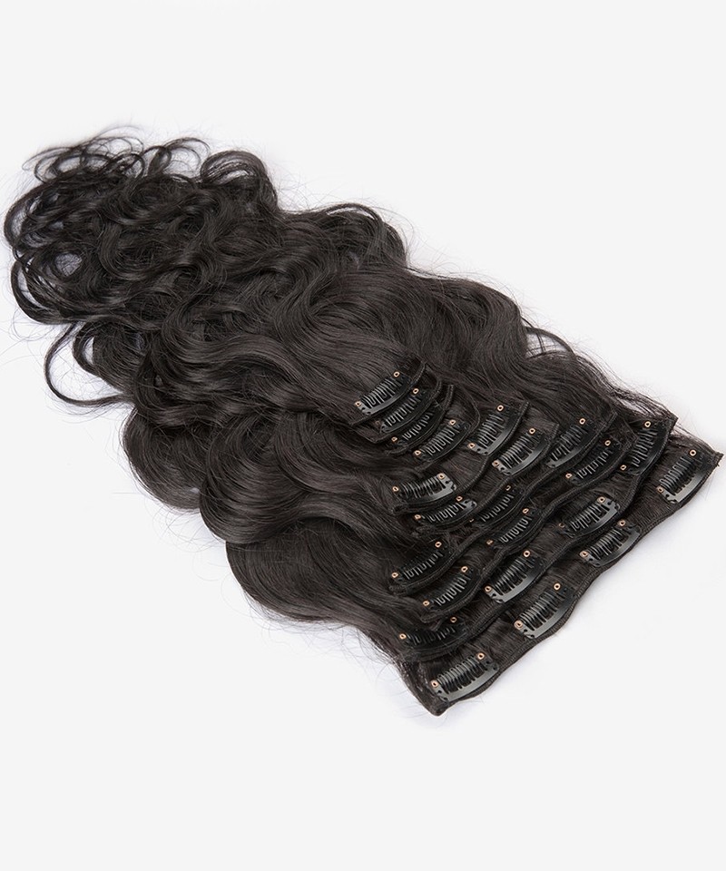 body wave clip in hair extensions