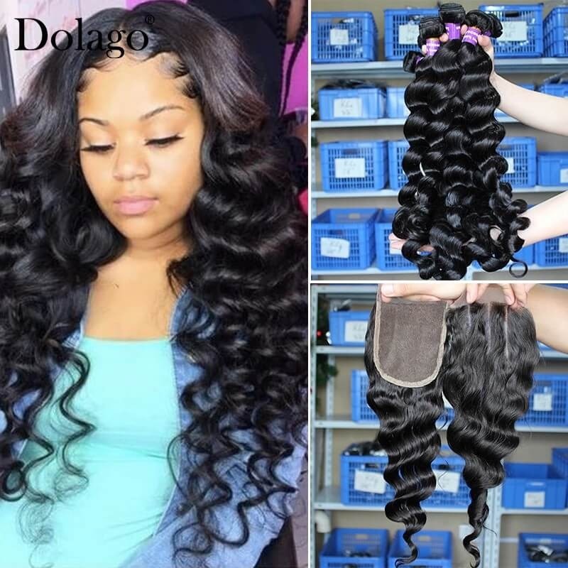 Brazilian Virgin Hair Loose Wave Bundles Loose Deep Wave Bundles Human Hair  Bundles Weave Hair Human Bundles Natural Black Color(14 16 18) : :  Beauty & Personal Care