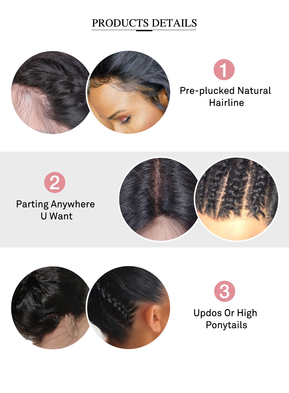 DOLAGO 150% Density Body Wave 360 Lace Frontal Wigs For Black Women Pre ...